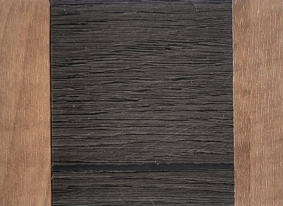 Living Room Accent Wall: Rustic Alder & Charwood