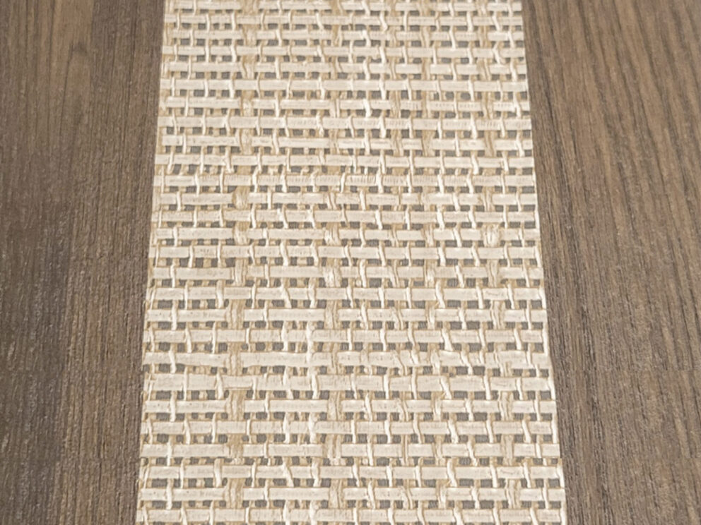 Living room accent wall: Suny Valley + Island Cane